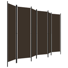 Carica l&#39;immagine nel visualizzatore di Gallery, Separè 6 Pannelli Marrone 300x180 cm