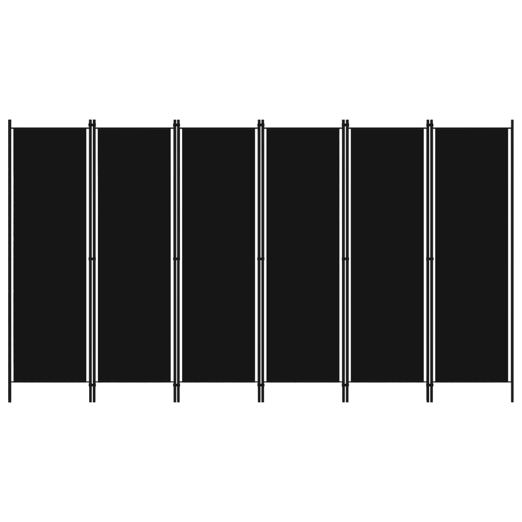 Separè 6 Pannelli Nero 300x180 cm