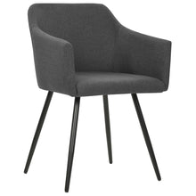 Carica l&#39;immagine nel visualizzatore di Gallery, Sedie da Pranzo 2 pz Grigio Scuro in Tessuto