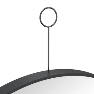 Specchio Sospeso con Gancio Nero 50 cm