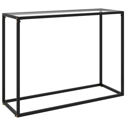 Mobiletto Consolle Trasparente 100x35x75 cm in Vetro Temperato