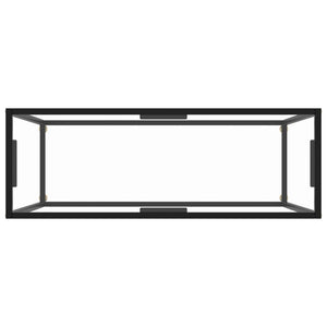 Mobiletto Consolle Trasparente 100x35x75 cm in Vetro Temperato