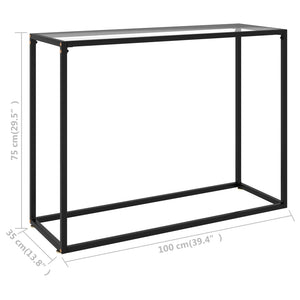 Mobiletto Consolle Trasparente 100x35x75 cm in Vetro Temperato