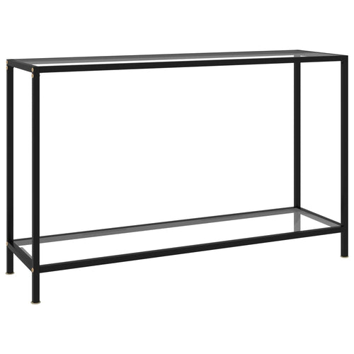 Mobiletto Consolle Trasparente 120x35x75 cm in Vetro Temperato