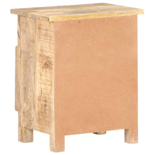 Load image into Gallery viewer, Mobiletto con anta e cassetto 40x30x50 cm in Legno Massello di Mango Grezzo
