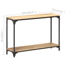 Load image into Gallery viewer, Tavolo Consolle 110x30x75 cm in Legno Massello di Mango