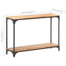 Carica l&#39;immagine nel visualizzatore di Gallery, Tavolo Consolle 110x30x75 cm in Legno Massello di Acacia