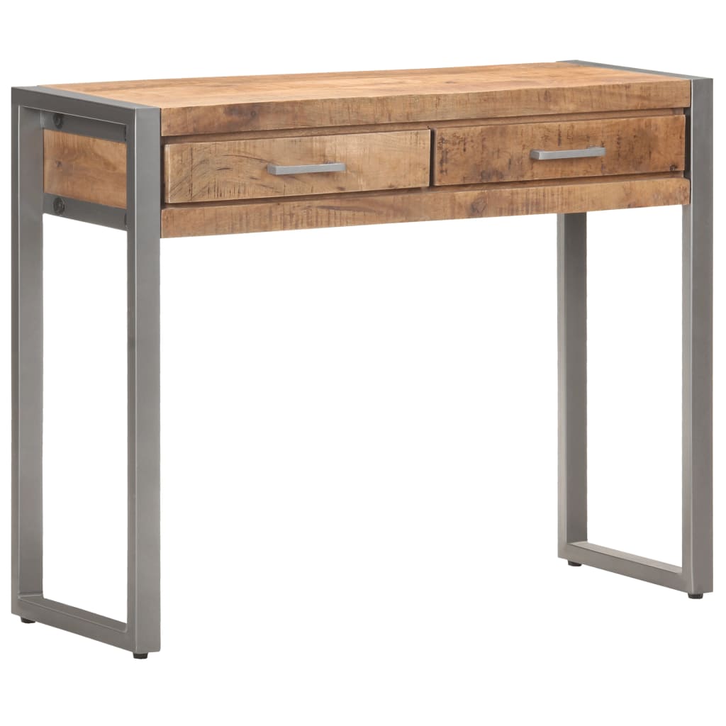 Tavolo Consolle 95x35x75 cm in Legno Massello di Mango