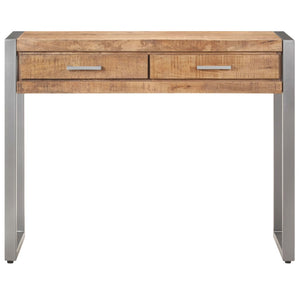 Tavolo Consolle 95x35x75 cm in Legno Massello di Mango