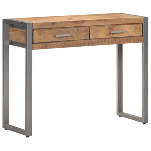 Tavolo Consolle 95x35x75 cm in Legno Massello di Mango