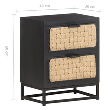 Load image into Gallery viewer, Mobiletto con cassetti 40x30x50 cm in Legno Massello di Mango