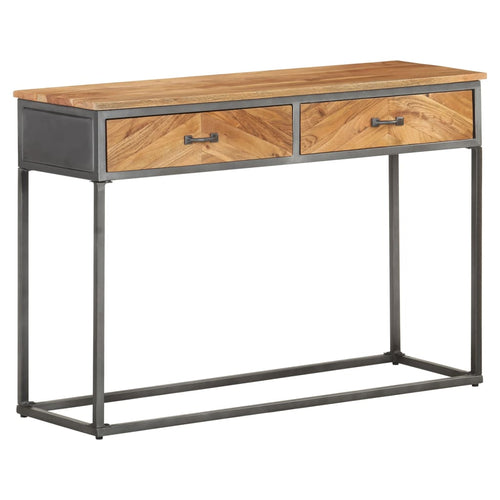 Mobiletto Consolle 110x35x75 cm in Legno Massello di Acacia