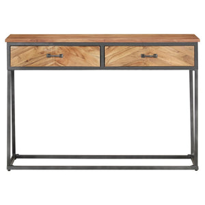 Mobiletto Consolle 110x35x75 cm in Legno Massello di Acacia