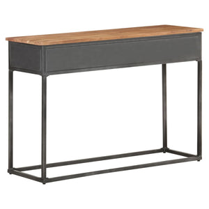 Mobiletto Consolle 110x35x75 cm in Legno Massello di Acacia