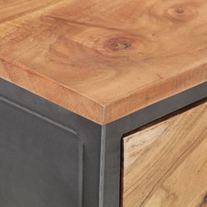Mobiletto Consolle 110x35x75 cm in Legno Massello di Acacia