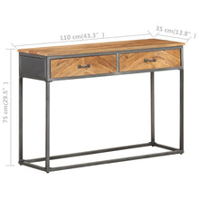 Indlæs billede til gallerivisning Mobiletto Consolle 110x35x75 cm in Legno Massello di Acacia
