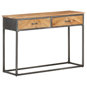 Mobiletto Consolle 110x35x75 cm in Legno Massello di Acacia