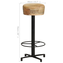 Laden Sie das Bild in den Galerie-Viewer, Sgabelli da Bar 2 pz 76 cm in Legno Massello di Mango