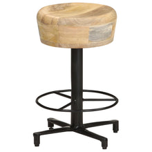 Laden Sie das Bild in den Galerie-Viewer, Sgabelli da Bar 2 pz 52 cm in Legno Massello di Mango
