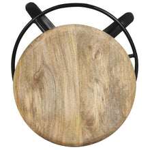 Laden Sie das Bild in den Galerie-Viewer, Sgabelli da Bar 2 pz 52 cm in Legno Massello di Mango