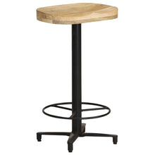 Laden Sie das Bild in den Galerie-Viewer, Sgabelli da Bar 2 pz 66 cm in Legno Massello di Mango