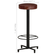 Laden Sie das Bild in den Galerie-Viewer, Sgabelli da Bar 2 pz 76 cm in Vera Pelle