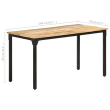 Charger l&#39;image dans la galerie, Tavolo da Pranzo 140x70x76 cm in Legno di Mango Grezzo