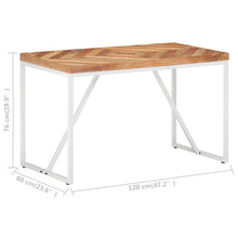 Laden Sie das Bild in den Galerie-Viewer, Tavolo da Pranzo 120x60x76 cm Legno Massello di Acacia e Mango