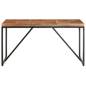 Tavolo da Pranzo 140x70x76 cm in Legno Massello Acacia e Mango
