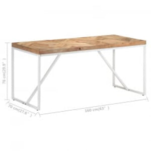 Tavolo da Pranzo 160x70x76 cm in Legno Massello Acacia e Mango