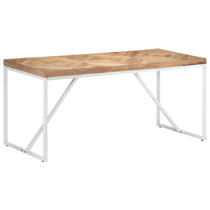 Tavolo da Pranzo 160x70x76 cm in Legno Massello Acacia e Mango