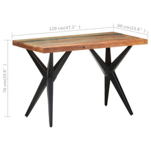 Load image into Gallery viewer, Tavolo da Pranzo 120x60x76 cm in Legno Massello di Recupero