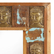 Carica l&#39;immagine nel visualizzatore di Gallery, Specchio Decorato con Buddha 110x50 cm in Massello di Recupero