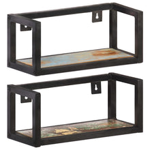 Load image into Gallery viewer, Mensole a Muro 2 pz 40 cm in Legno Massello di Recupero