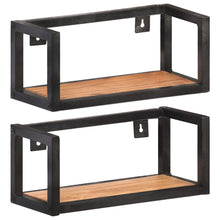 Carica l&#39;immagine nel visualizzatore di Gallery, Mensole a Muro 2 pz 40 cm in Legno Massello di Acacia