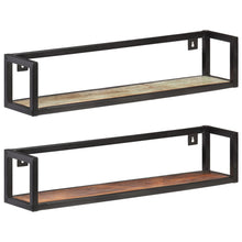 Load image into Gallery viewer, Mensole a Muro 2 pz 80 cm in Legno Massello di Recupero