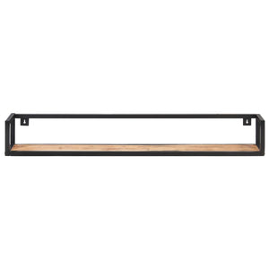Mensole a Muro 2 pz 120 cm in Legno Massello di Acacia