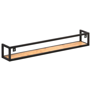 Mensole a Muro 2 pz 120 cm in Legno Massello di Acacia