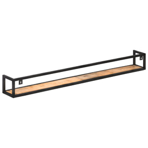 Mensole a Muro 2 pz 160 cm in Legno di Mango Grezzo