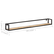 Load image into Gallery viewer, Mensole a Muro 2 pz 160 cm in Legno di Mango Grezzo