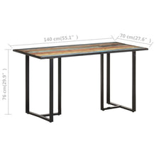 Load image into Gallery viewer, Tavolo da Pranzo 140 cm in Legno Massello di Recupero