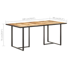 Load image into Gallery viewer, Tavolo da Pranzo 180 cm in Legno di Mango Grezzo