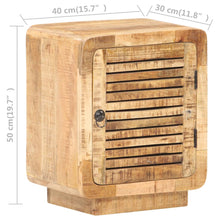 Load image into Gallery viewer, Mobiletto con anta 40x30x50 cm in Legno Massello di Mango Grezzo