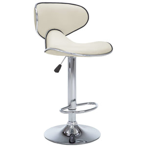 Sgabelli da Bar 2 pz Crema Similpelle