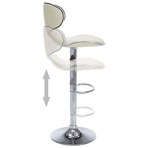 Sgabelli da Bar 2 pz Crema Similpelle