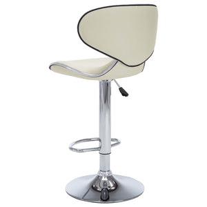 Sgabelli da Bar 2 pz Crema Similpelle