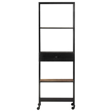 Indlæs billede til gallerivisning Libreria con 1 Cassetto 60x35x180 cm in Legno di Mango Grezzo e Ferro