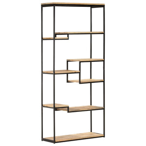 Libreria 80x30x180 cm in Legno di Mango Grezzo