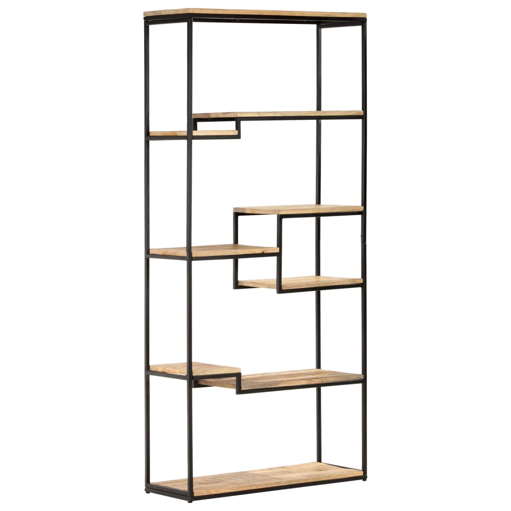 Libreria 80x30x180 cm in Legno di Mango Grezzo