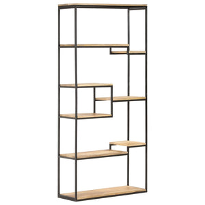 Libreria 80x30x180 cm in Legno di Mango Grezzo